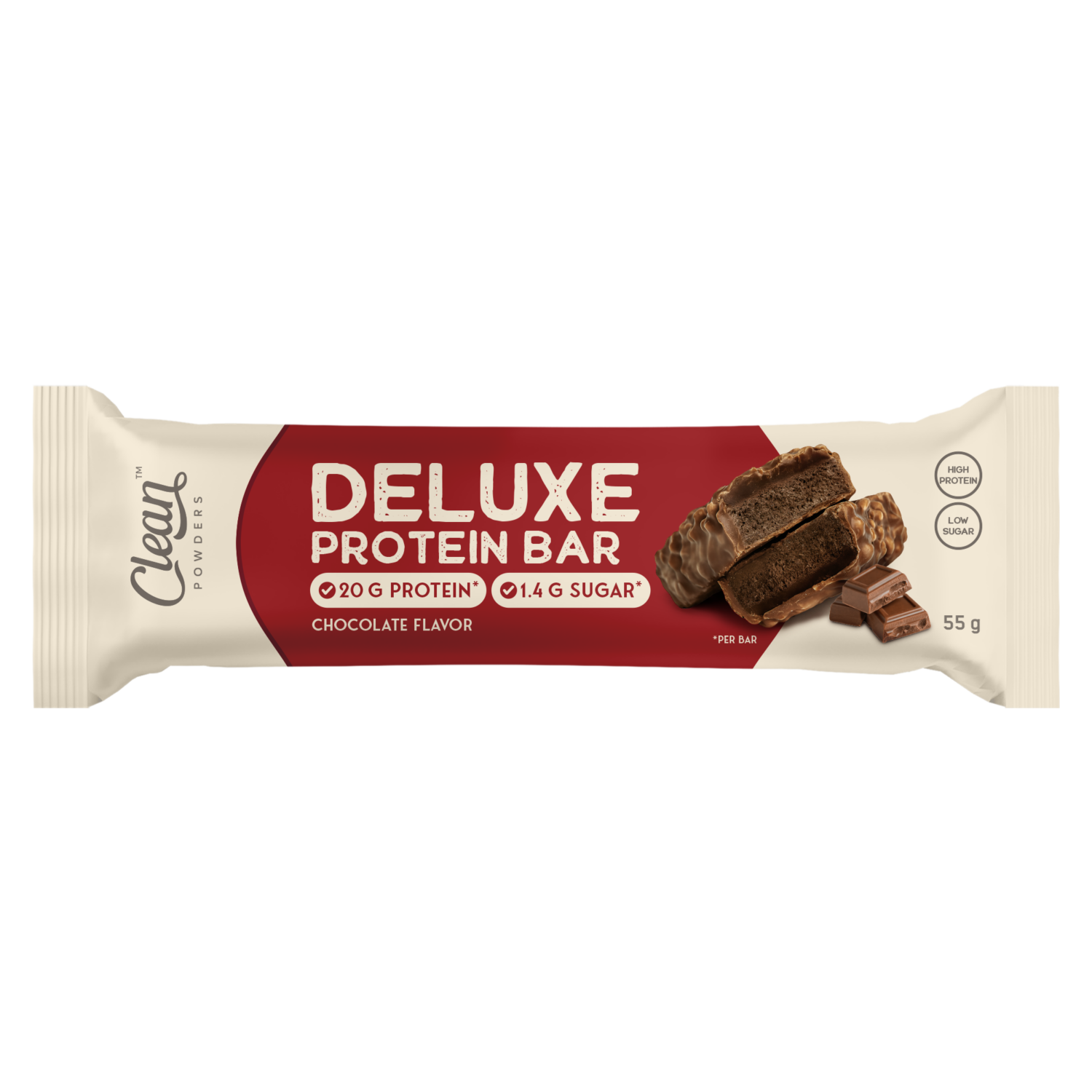 Deluxe Protein Bar 55g Chocolate Flavor